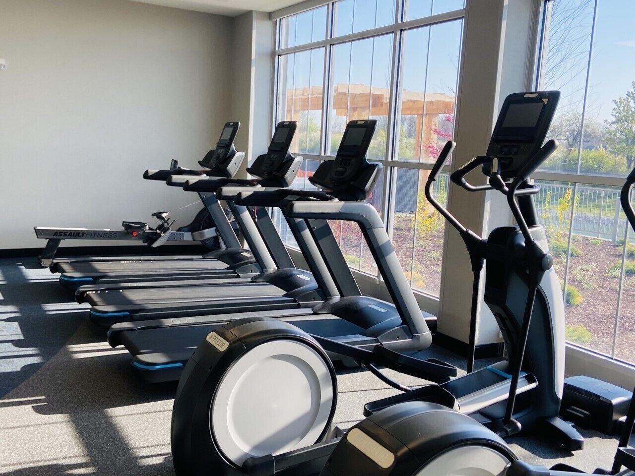Fitness center with cardio equipment